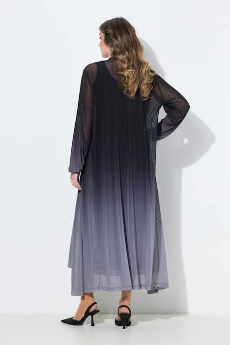 Jacke, gerade Passform, Mesh mit Farbverlauf