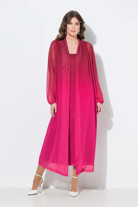 Jacke, gerade Passform, Mesh mit Farbverlauf