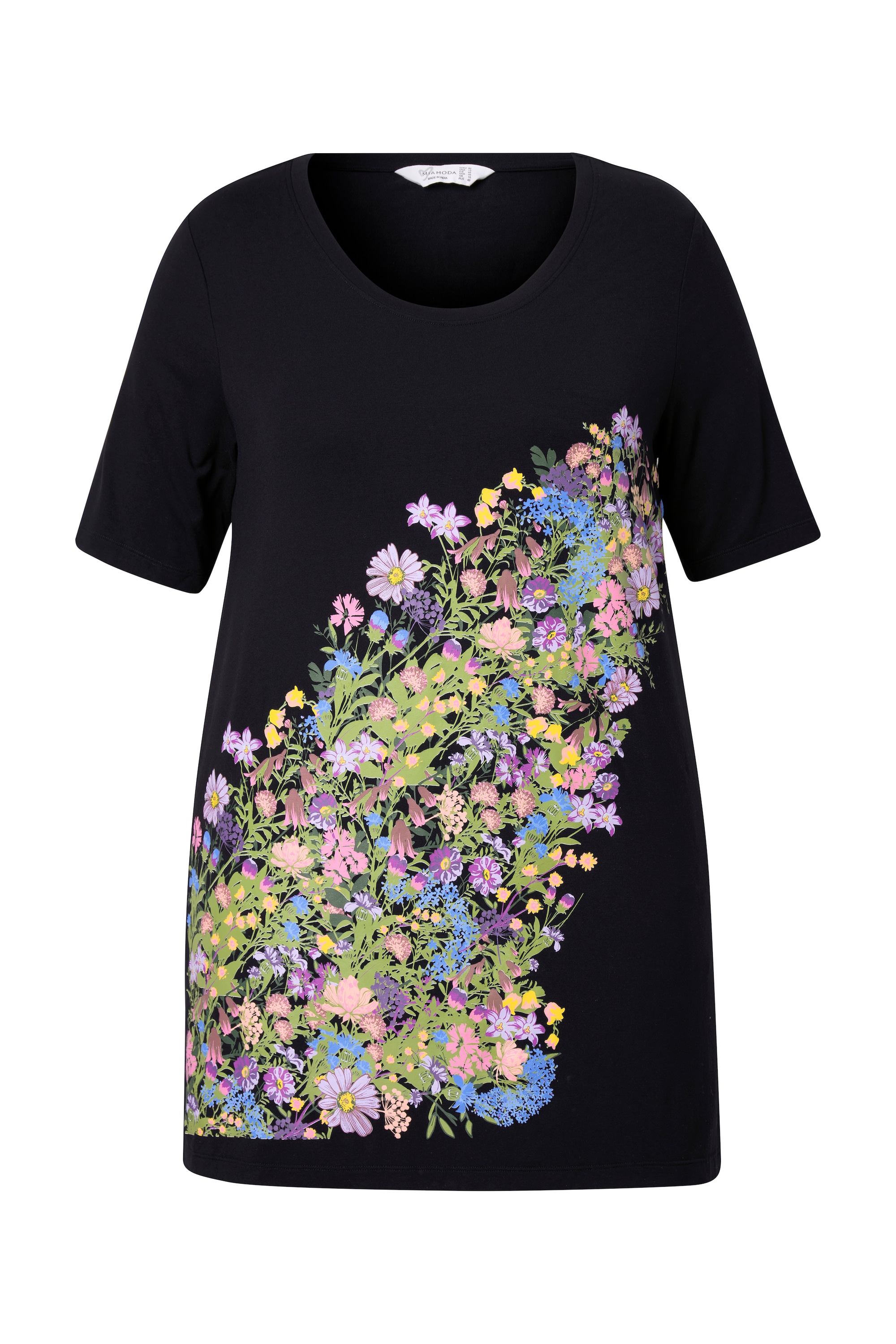 MIAMODA Damen große Größen T Shirt A Linie Blumen Motiv 838782