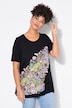 A-line floral pattern T-shirt