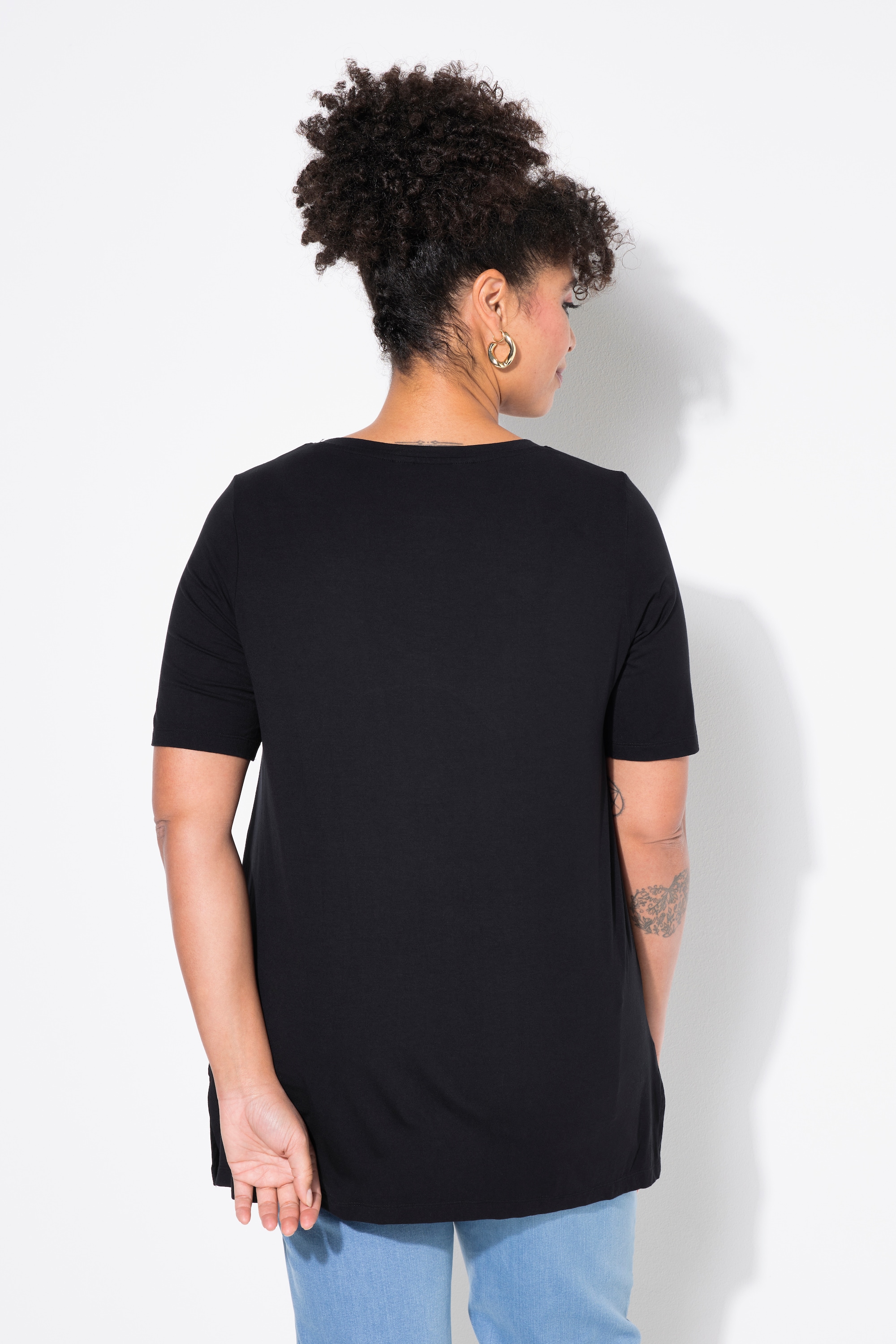 MIAMODA Damen große Größen T Shirt A Linie Blumen Motiv 838782