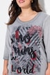 Printed 3/4-sleeve T-shirt