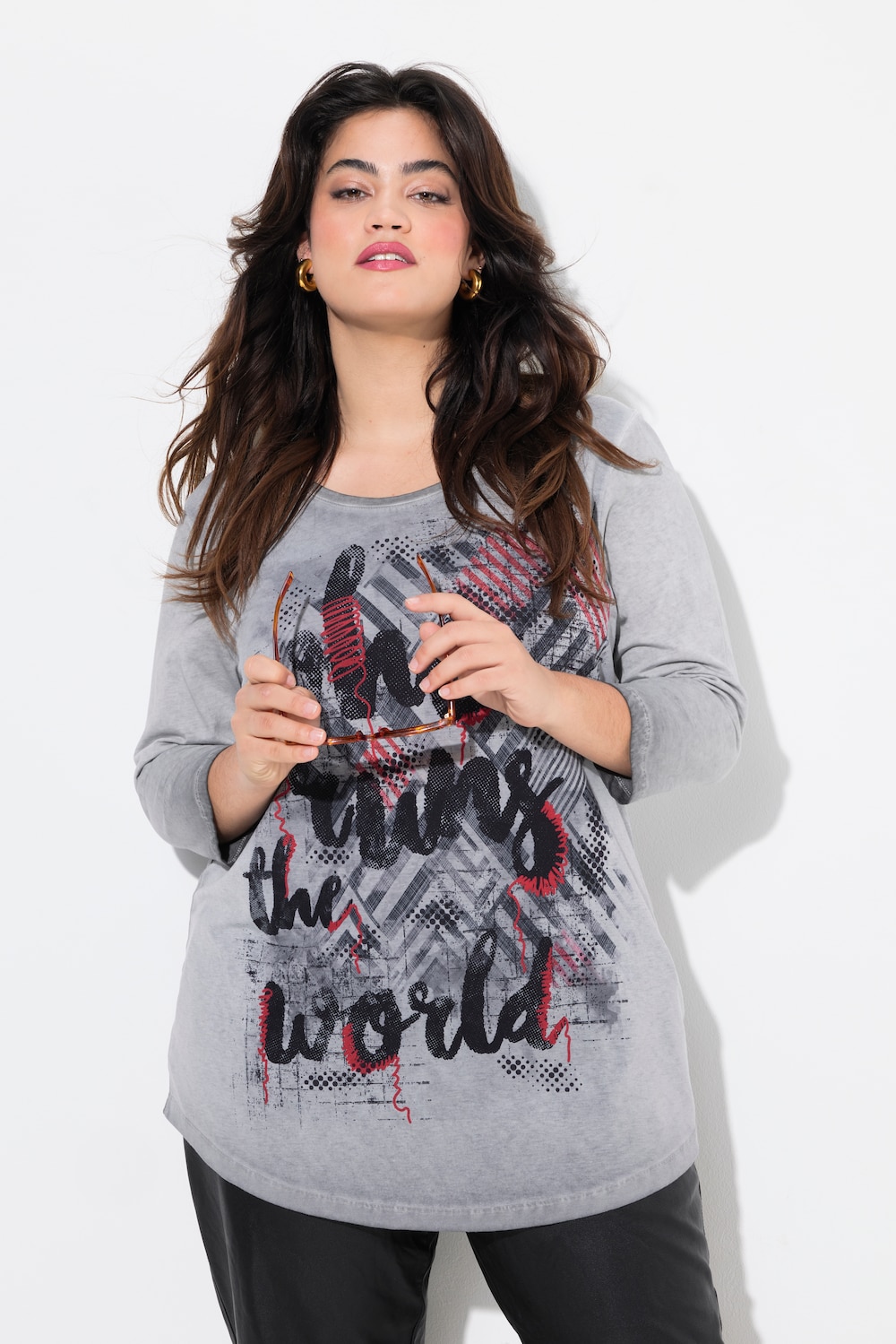 T-Shirt, Druck vorne, 3/4-Ärmel