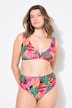 Bikinitop, softcups, jungleprint og flæser