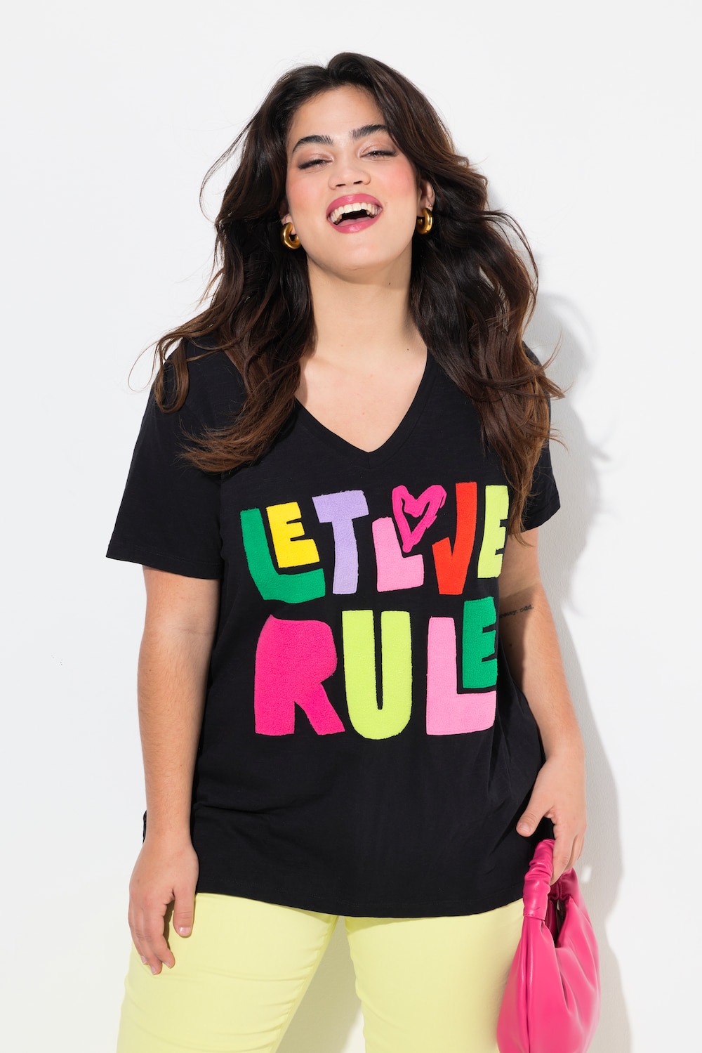 T-shirt, A-lijn, LOVE flockprint