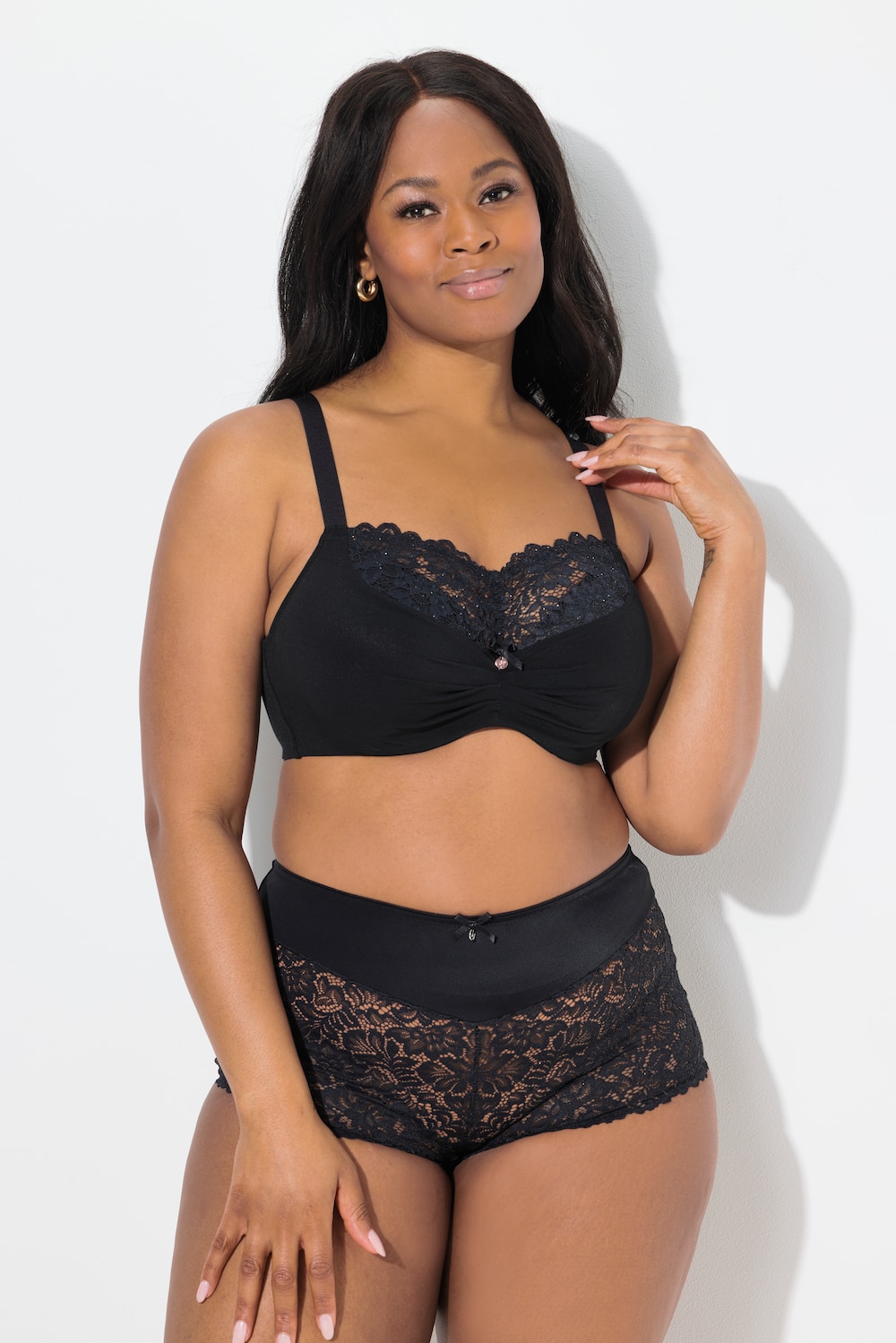 Große Größen TruYou Bügel-BH, Damen, schwarz, Größe: 115B, Synthetische Fasern/Elasthan, Ulla Popken