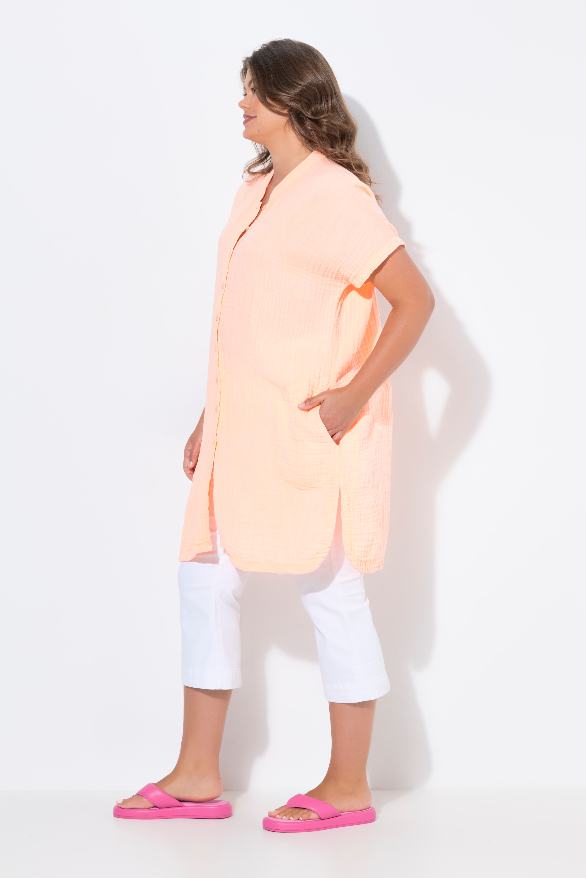 Laurasøn Damen Musselin Hemdbluse 1 2 Arm 838838