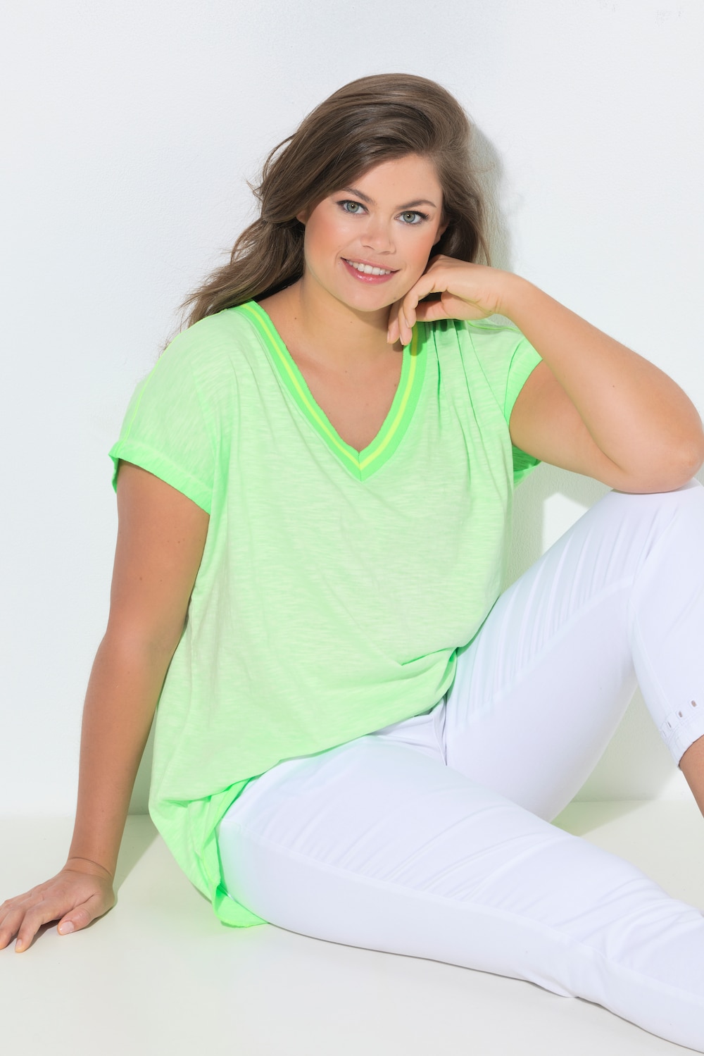 T-Shirt, 1/2-Arm, V-Ausschnitt