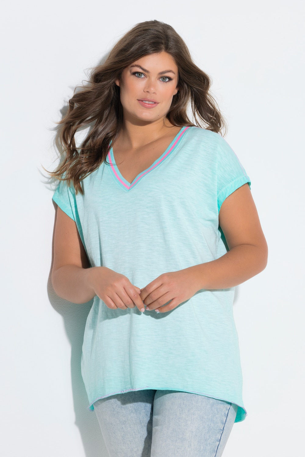 T-Shirt, 1/2-Arm, V-Ausschnitt