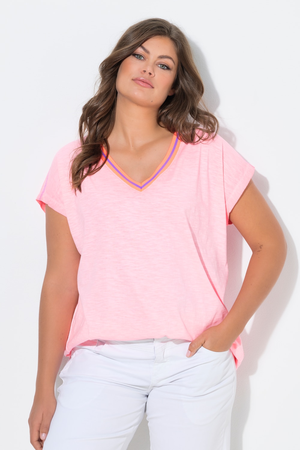 T-Shirt, 1/2-Arm, V-Ausschnitt