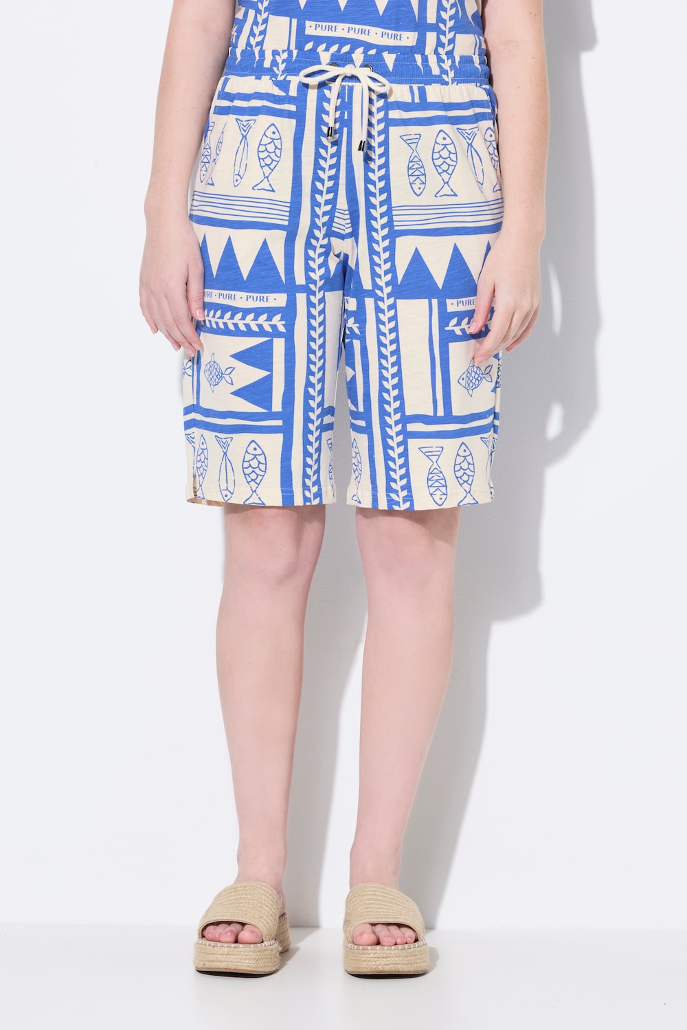 Große Größen Shorts, Damen, blau, Größe: 46/48, Baumwolle, Ulla Popken