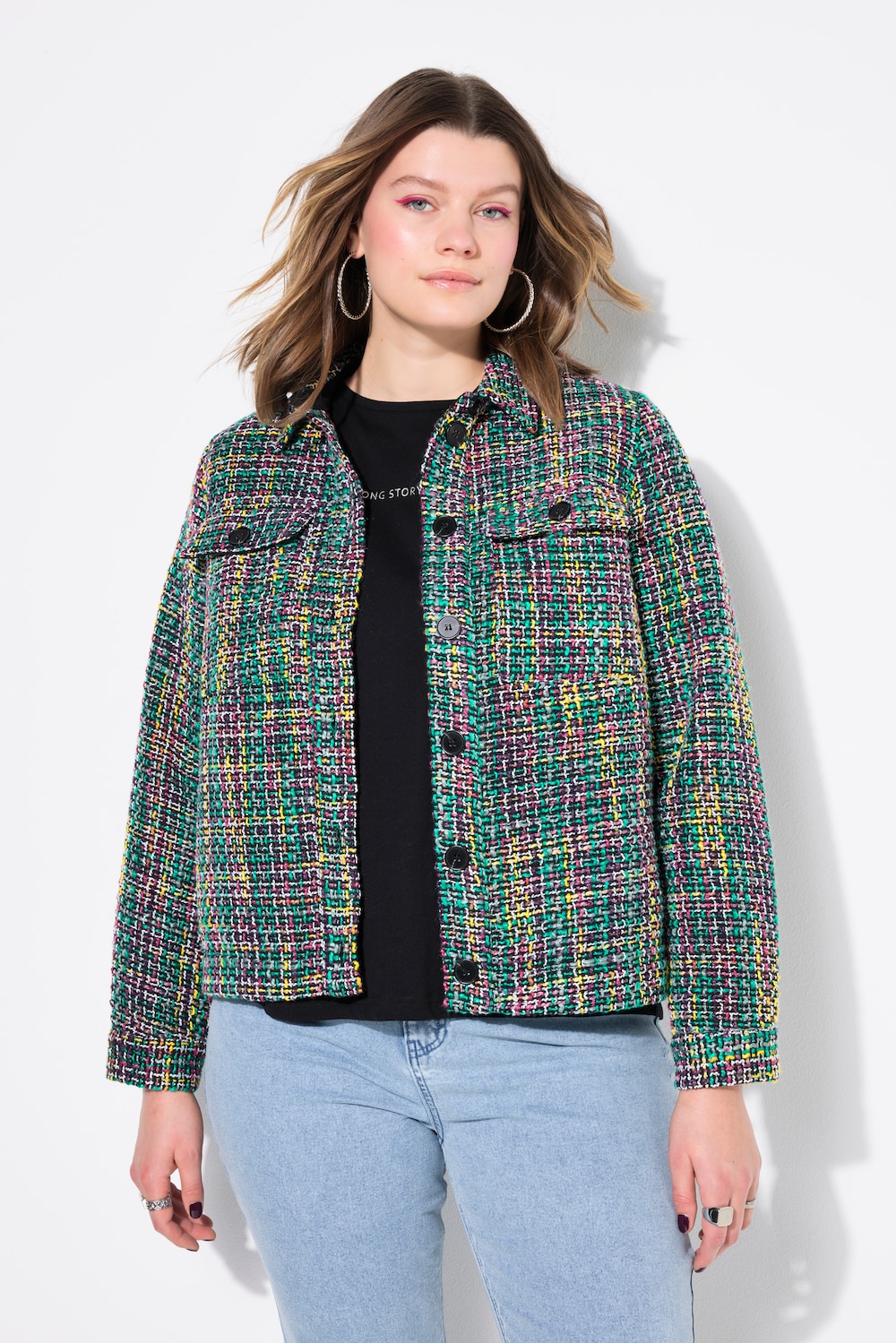 Jacke, Boxy Shape, Bouclé