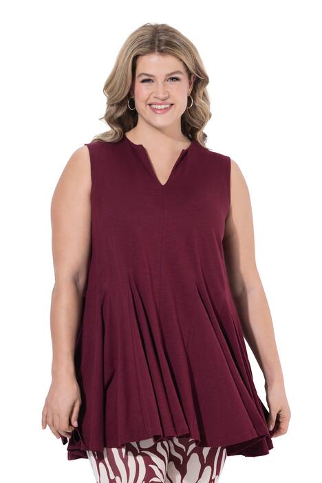 Top, A střih, tunikový výstřih, bez rukávů, biobavlna