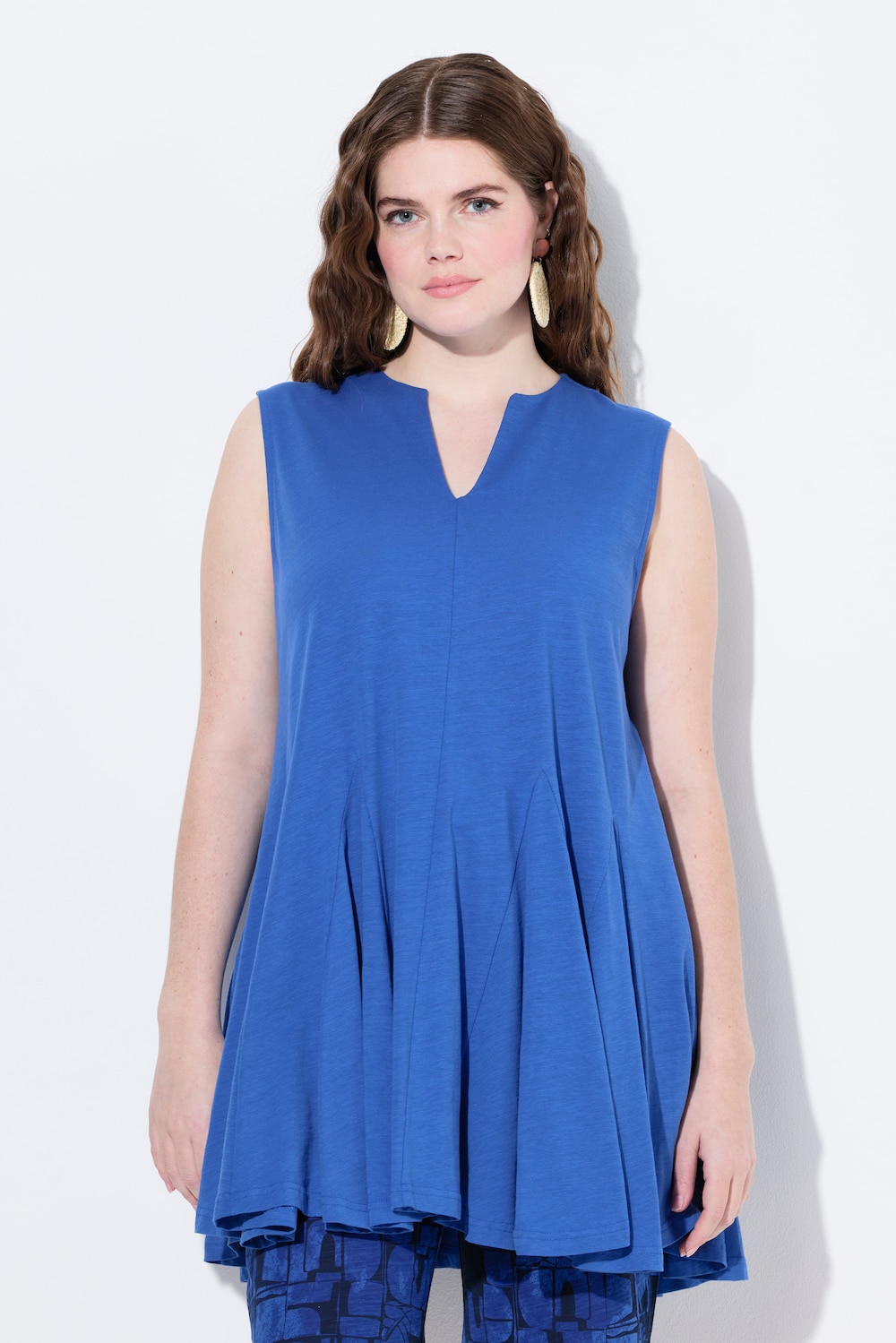 Große Größen Top, Damen, blau, Größe: 46/48, Baumwolle, Ulla Popken