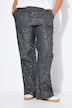 Jean coupe Wide Legs, aspect denim, paillettes