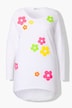Lang t-shirt, A-form, frotté-stjerner