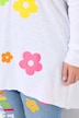 Lang t-shirt, A-form, frotté-stjerner