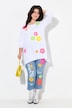 Lang t-shirt, A-form, frotté-stjerner