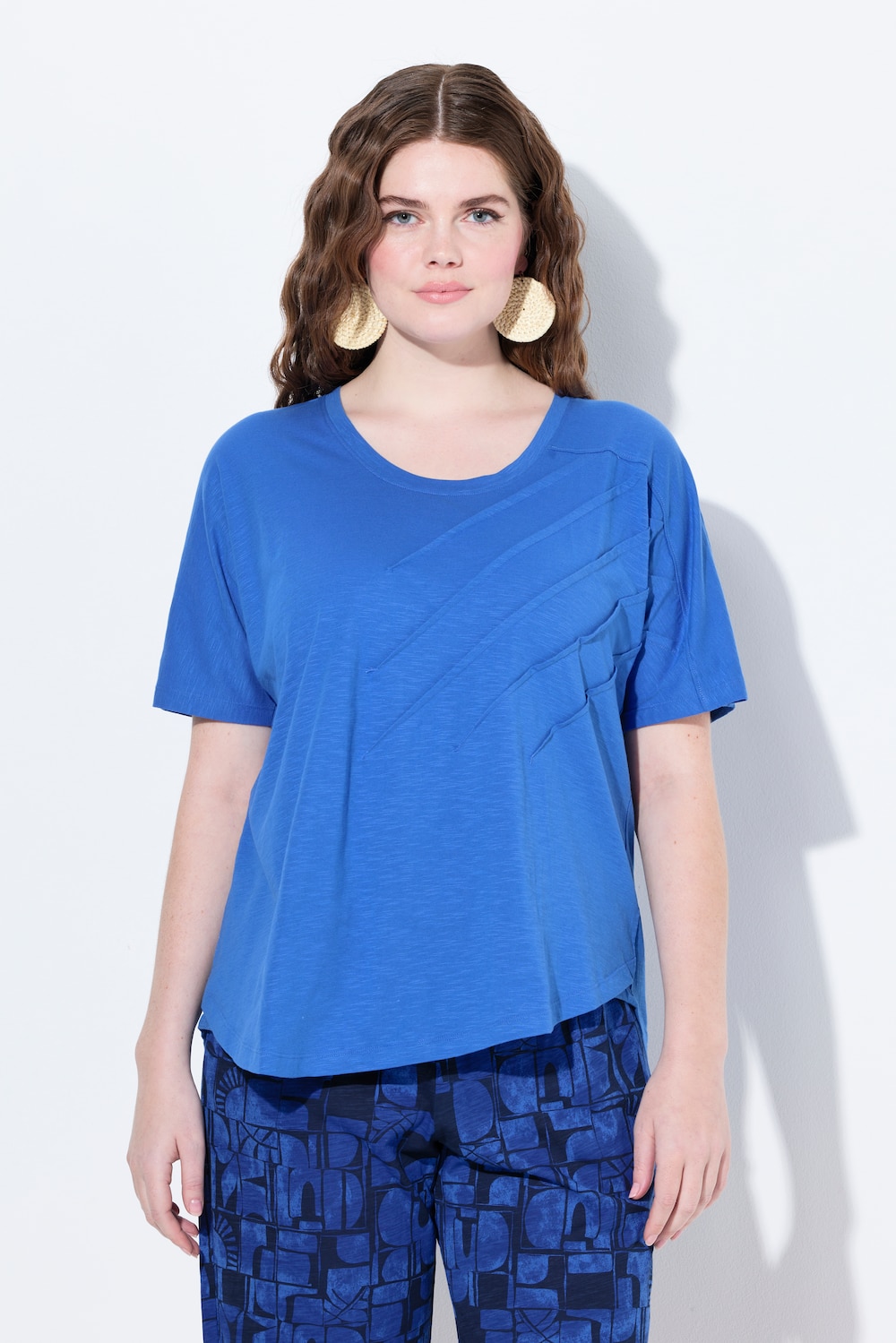Große Größen T-Shirt, Damen, blau, Größe: 58/60, Baumwolle, Ulla Popken