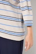 Pullover, striber, oversized, rund hals, 3/4-ærmer