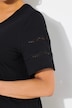 T-shirt, opengewerkt borduursel, A-lijn, V-hals, vleugelmouw