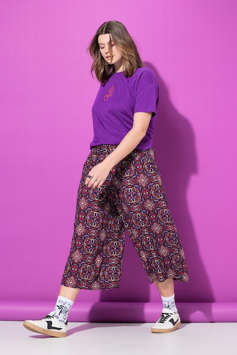 Culotte, wijde pijpen, mandala-print