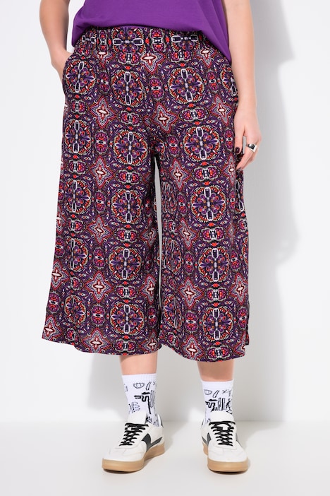 Culotte, Wide Legs, Mandala-print