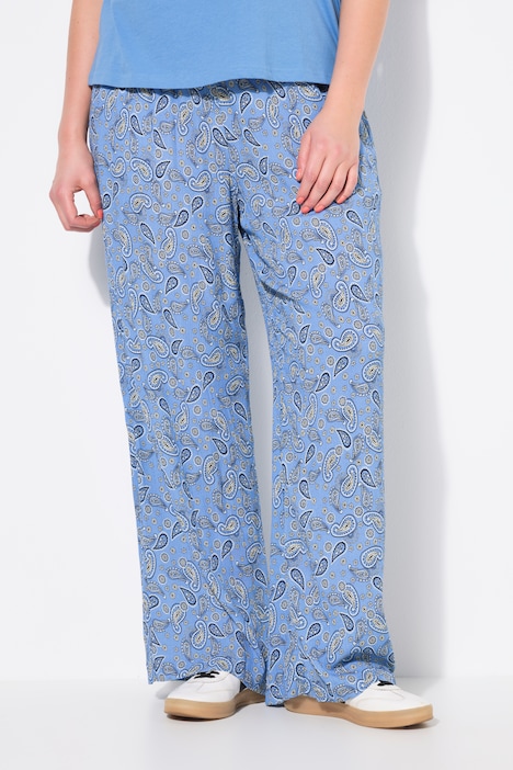 Pantaloni con stampa Paisley e taglio della gamba ampio