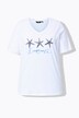 T-Shirt, Seestern, Classic, V-Ausschnitt, Halbarm