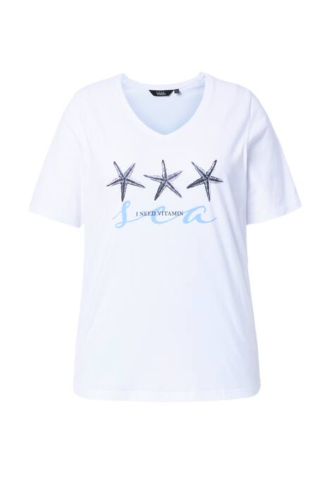 Tričko, hvězdice, Classic, výstřih do V, krátké rukávy