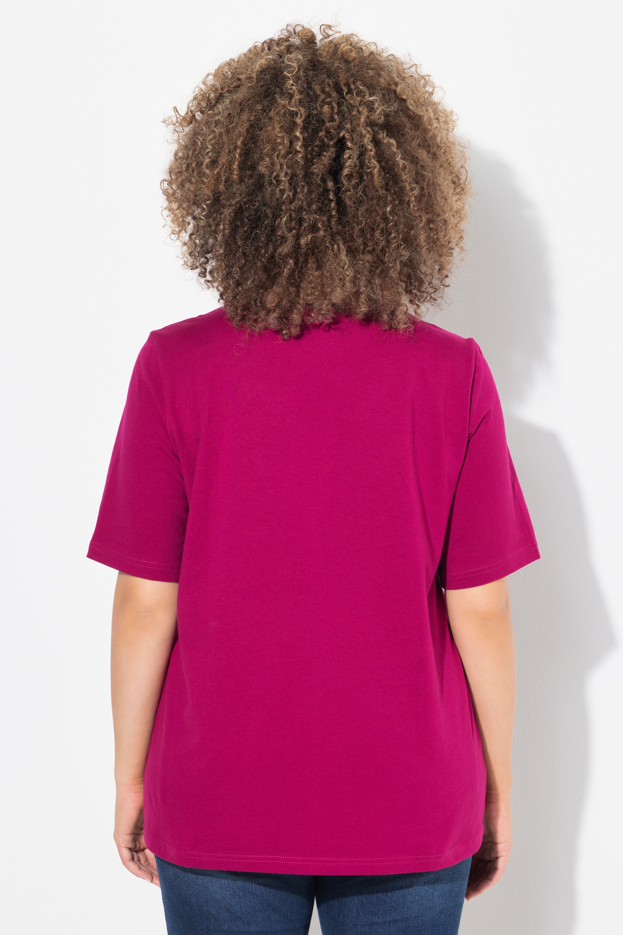 Ulla Popken Damen große Größen T Shirt Seestern Classic V Ausschnitt