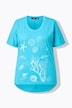 T-Shirt, Meerestiere, Oversized, Rundhals, Halbarm