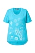 Tričko, podmořská zvířata, oversize, kulatý výstřih, krátké rukávy