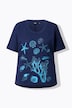 T-shirt, zeedieren, oversized, ronde hals, korte mouwen