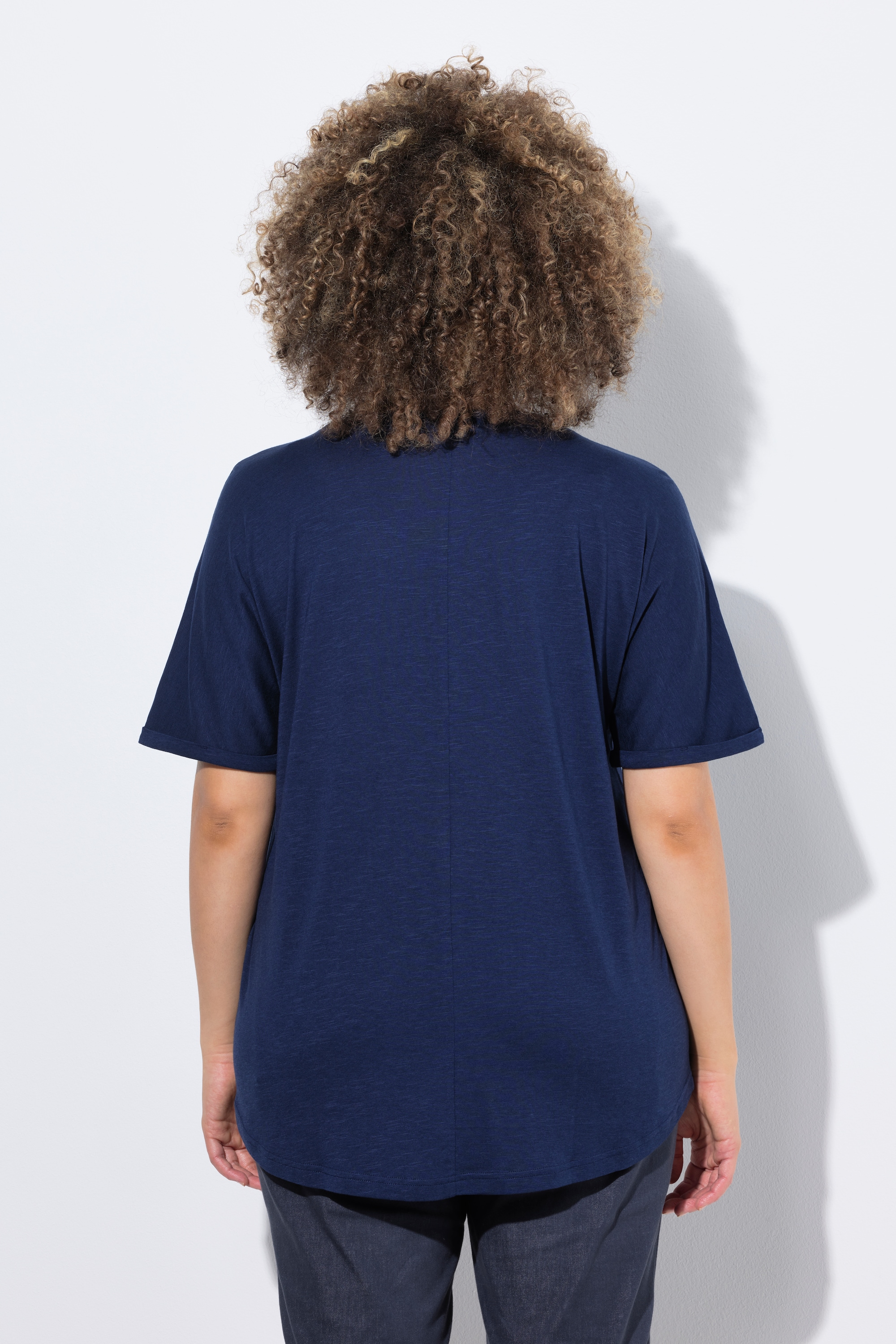 Ulla Popken Damen große Größen T Shirt Meerestiere Oversized Rundhals