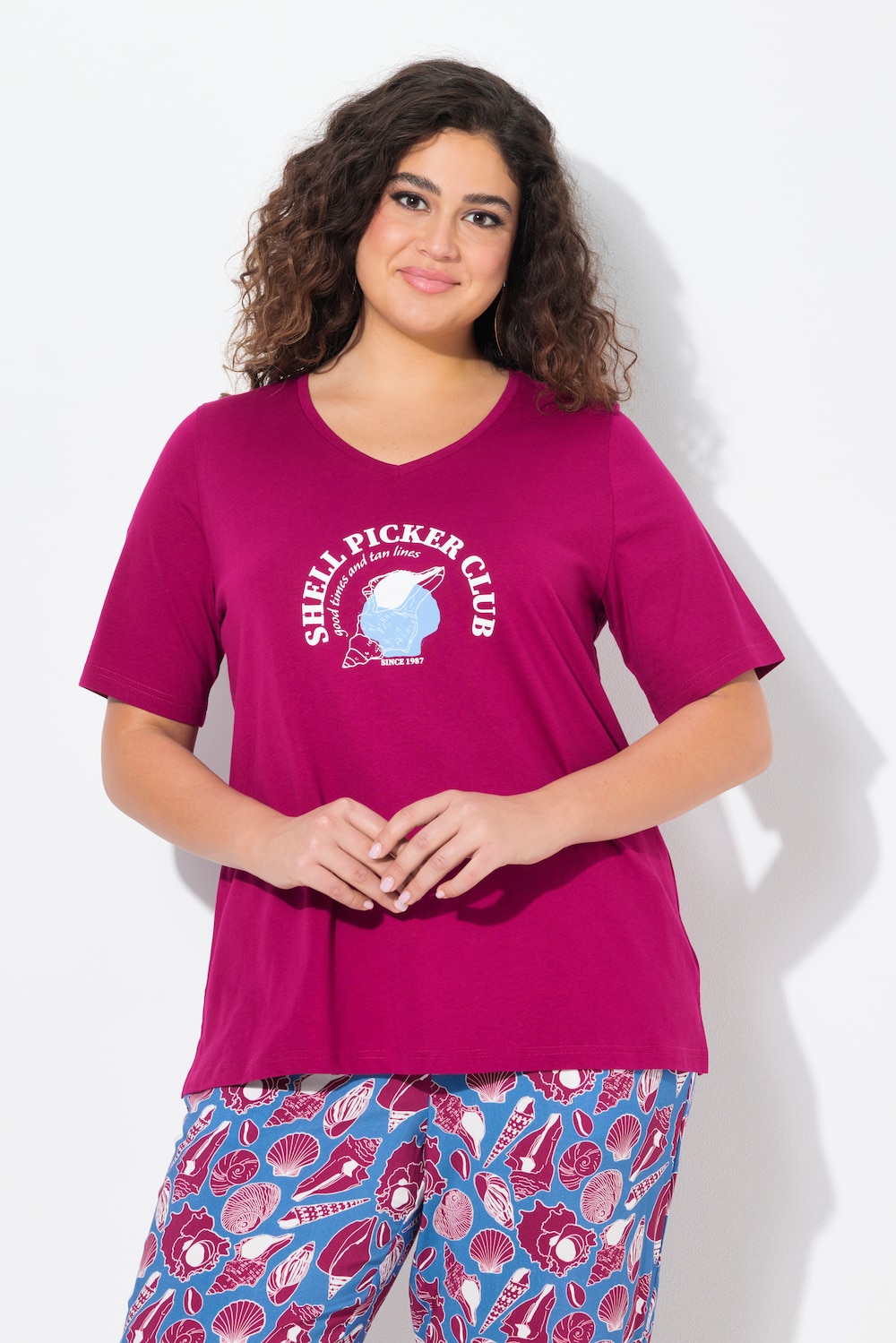 Große Größen T-Shirt, Damen, rosa, Größe: 58/60, Baumwolle, Ulla Popken