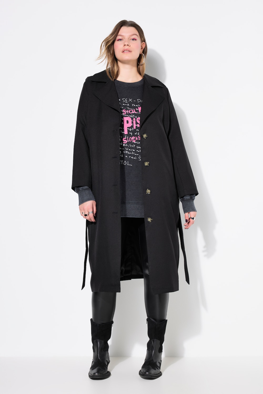 Trenchcoat, A-Line, Reverskragen