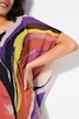 Chiffon-tunika, tolags, rund hals, halve ermer
