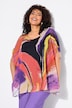 Chiffon-tunika, tolags, rund hals, halve ermer