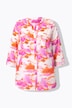 Bluse, lige pasform, batik-pritn, pailletter