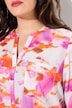 Bluse, lige pasform, batik-pritn, pailletter