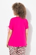 T-shirt, opschrift, oversized, ronde hals, rimpelband