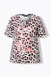 T-Shirt, Leomuster, Classic, Rundhals, Halbarm