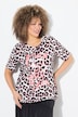 T-Shirt, Leomuster, Classic, Rundhals, Halbarm