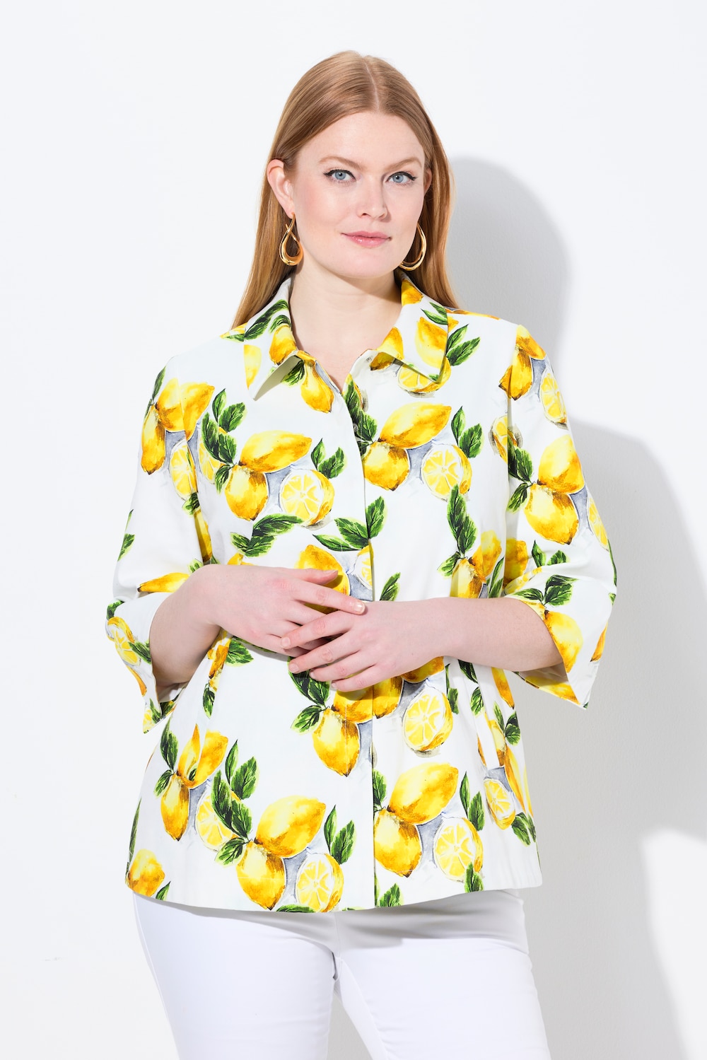 Thumbnail - Große Größen Jacke, Damen, weiß, Größe: 46/48, Baumwolle, Ulla Popken