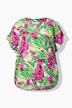Skjortebluse, oversized, Jungle-trykk, V-hals