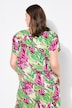 Skjortebluse, oversized, Jungle-trykk, V-hals