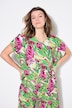 Skjortebluse, oversized, Jungle-trykk, V-hals