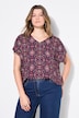 Blouseshirt, oversized, mandala-print, V-hals