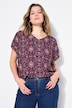 Blouseshirt, oversized, mandala-print, V-hals